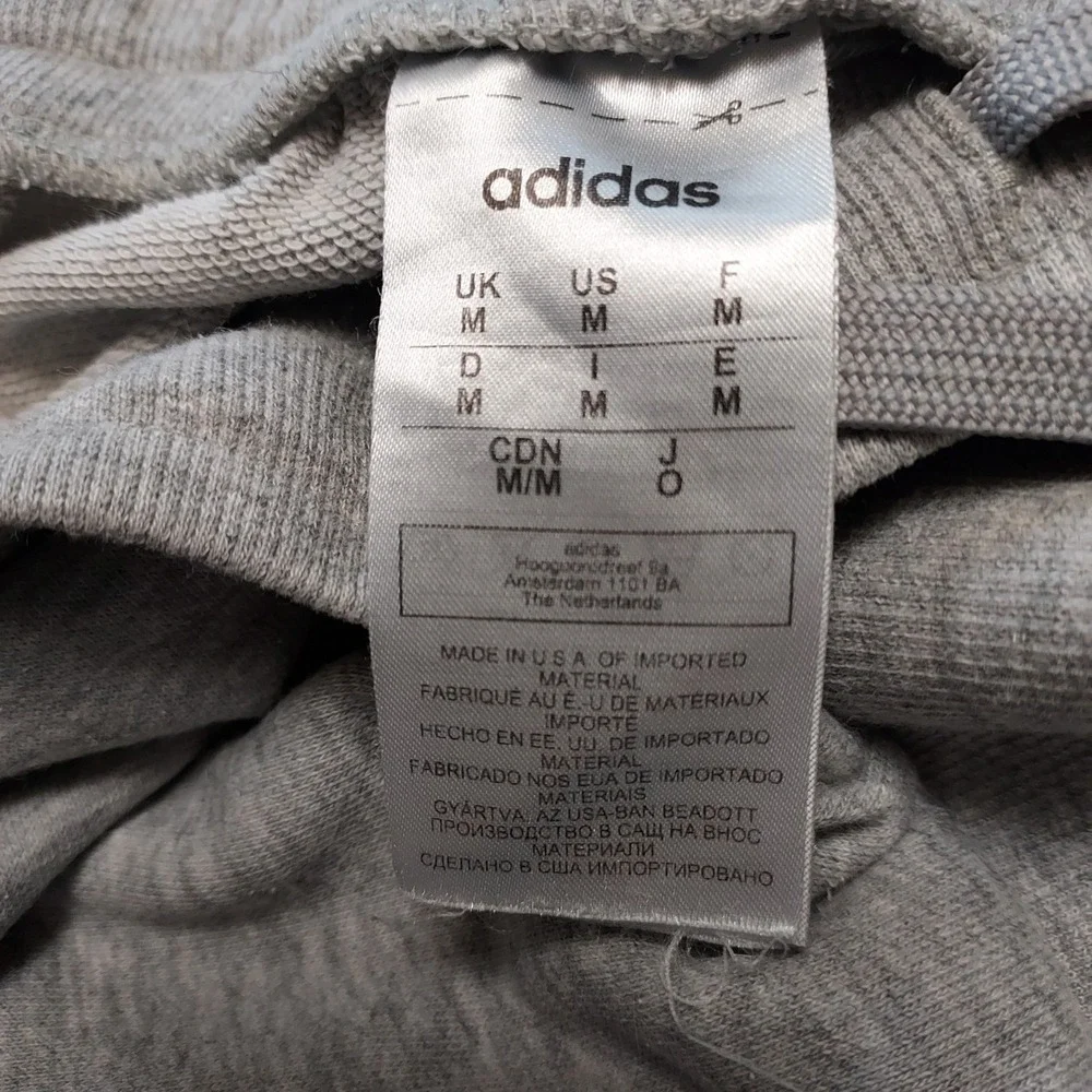 Adidas Mens Essentials Tape Sweatpants Jogger Gray Activewear M